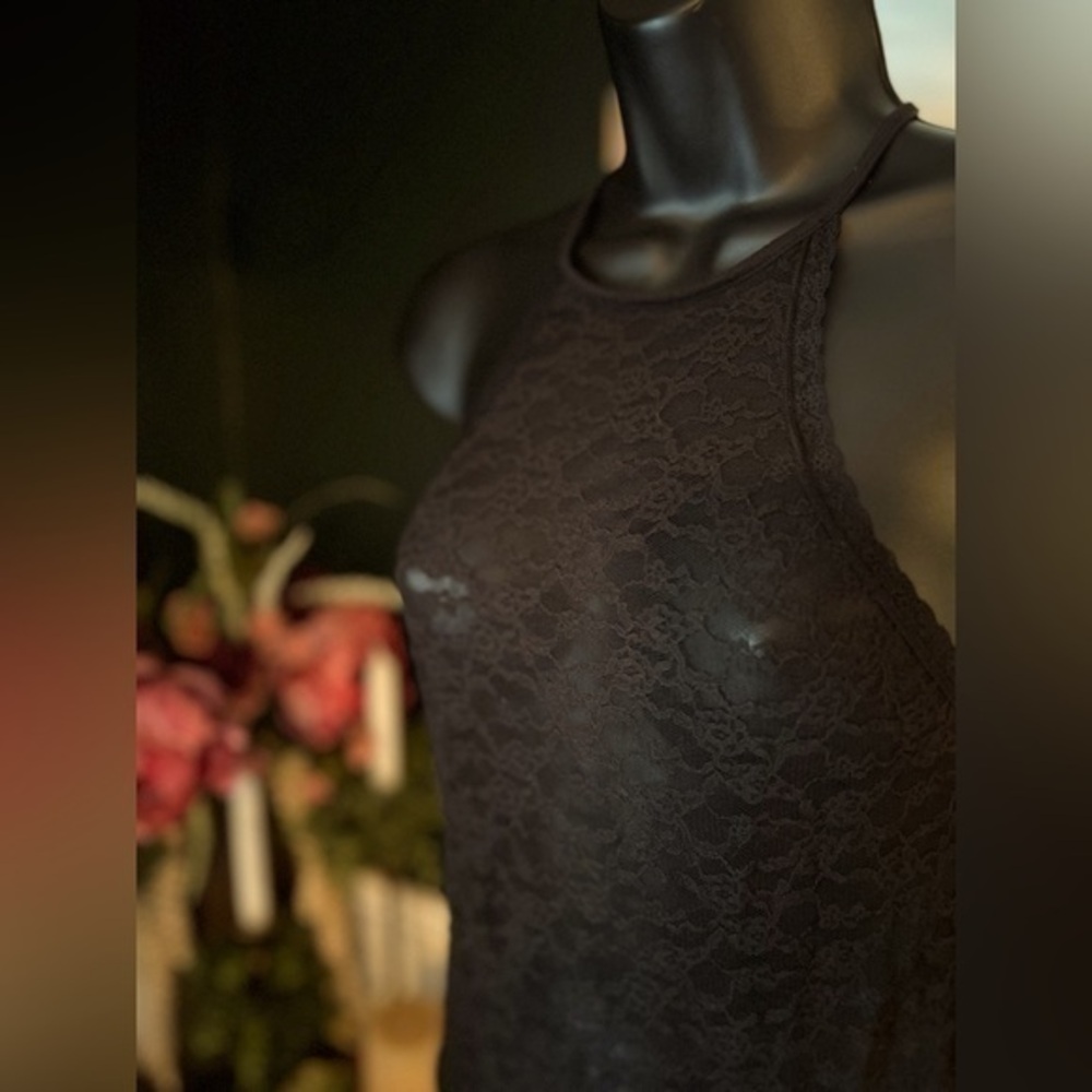 Victoria’s Secret black lace slip, size S